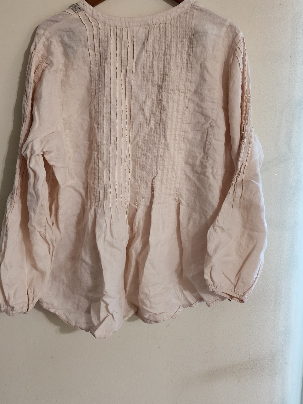 J.Jill Love Linen Beaded V-Neck Long Sleeve Blouse Top Size 2X - Picture 4 of 4